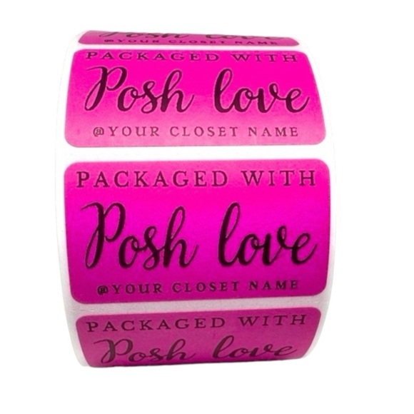 handmade Other - thank you stickers |packaged with posh love | custom stickers closet name new 2”